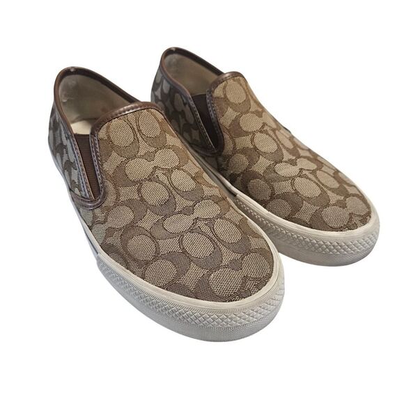 Coach Shoes - Coach Slip On Loafers Signature Design Women's 8.5